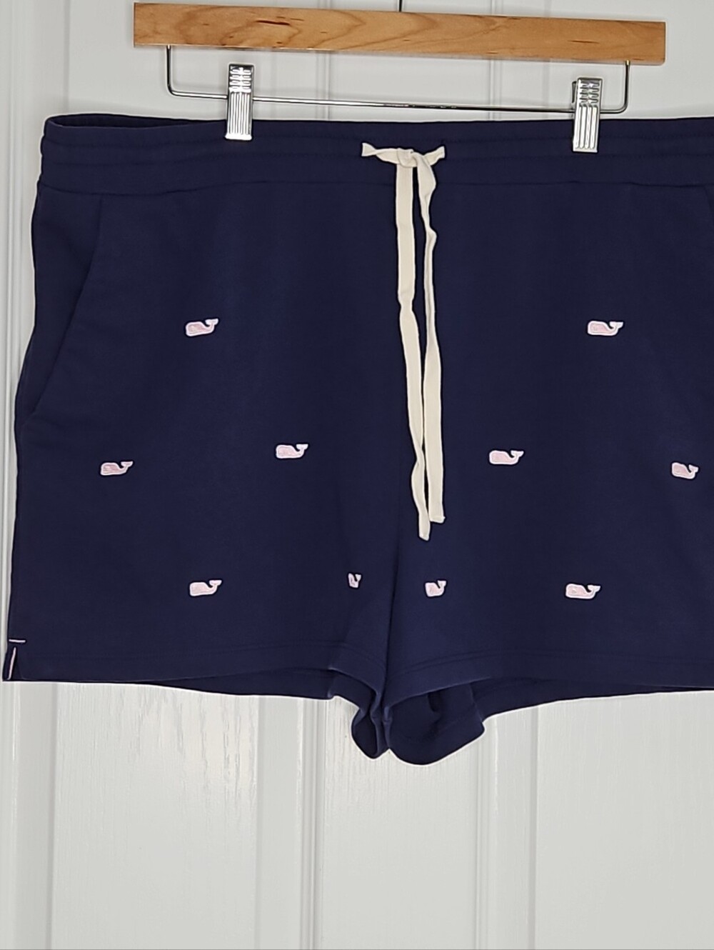 Vineyard Vines x Target Embroidered Whale Shorts Women XL Navy Blue Coastal Prep